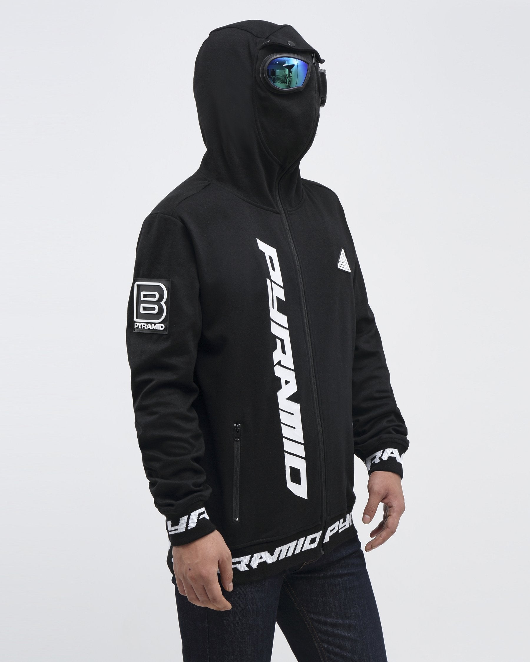 hoodie goggles Black Pyramid Goggle Hoody (BLACK) – Spice'd Clothing