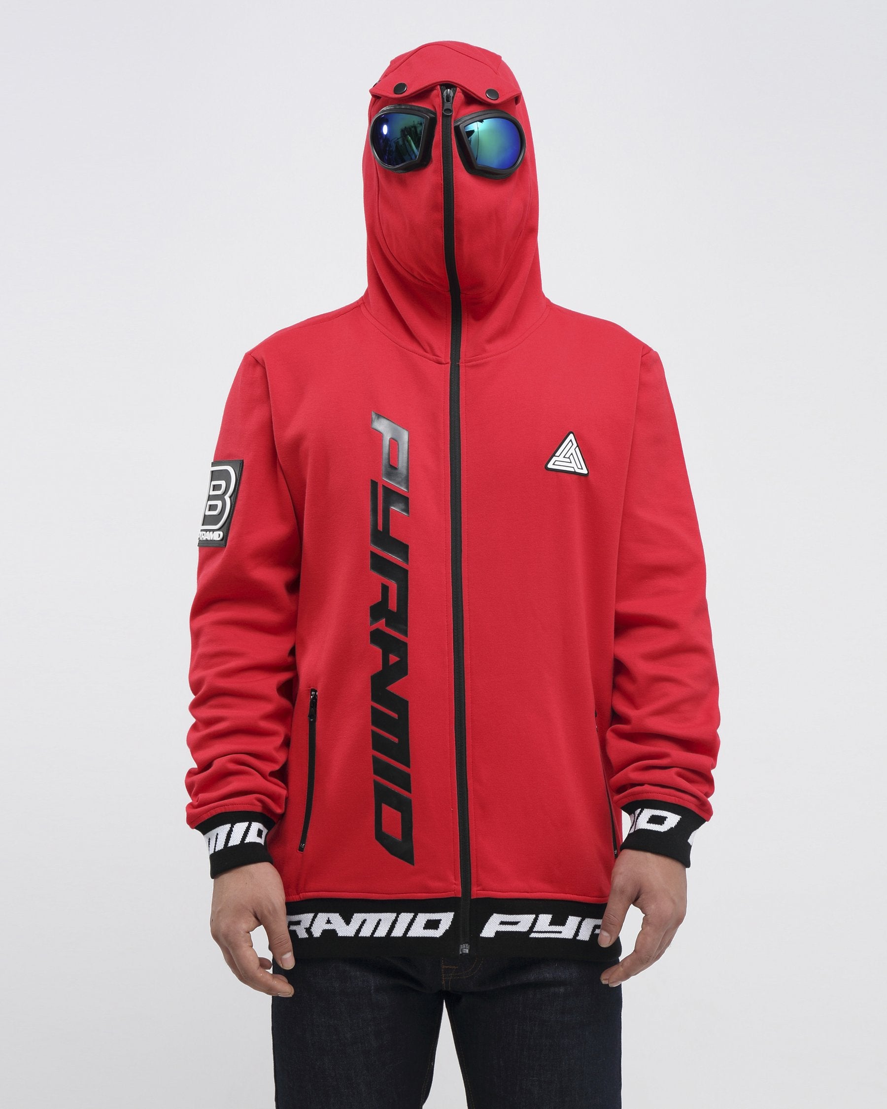 Black Pyramid Goggle Hoody RED Spice d Clothing